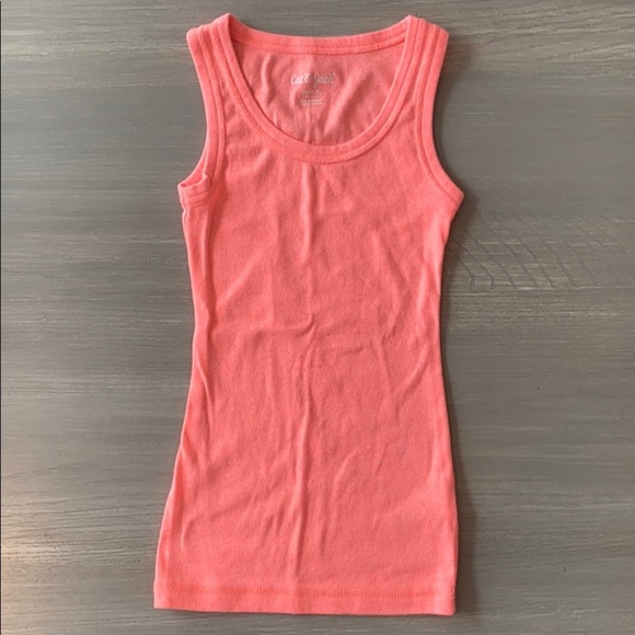 Cat & Jack Set of 2 Neon Tank Tops Pink & Orange - Picture 2 of 7